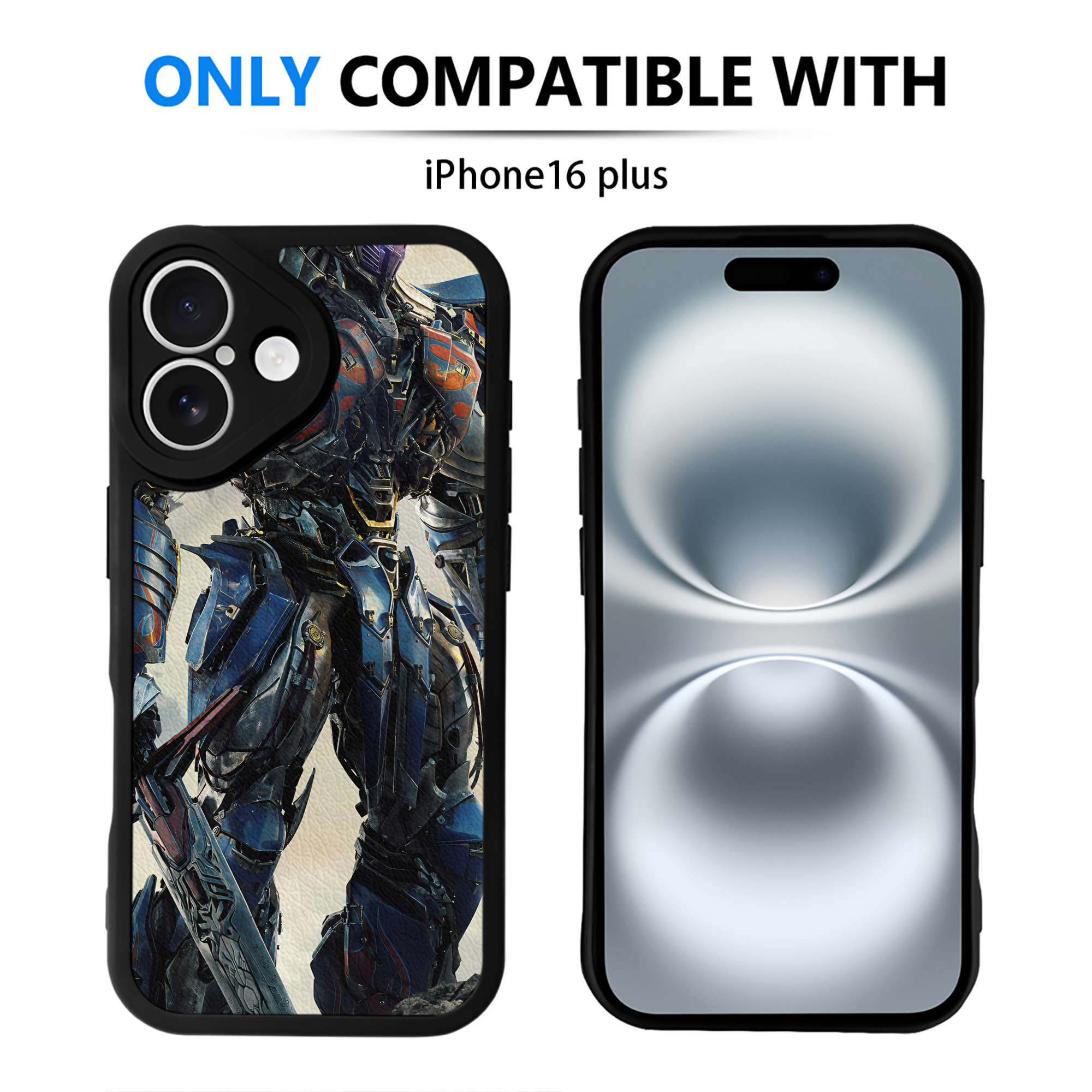 （画像用） Transformers トランスフォーマー 【iPhone 16シリーズ対応】シリコンスマホケース（レザー調） 材質：シリコン